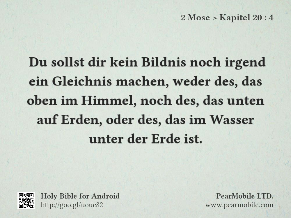 2 Mose, Kapitel 20:4